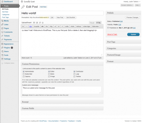 Control editorial en WordPress
