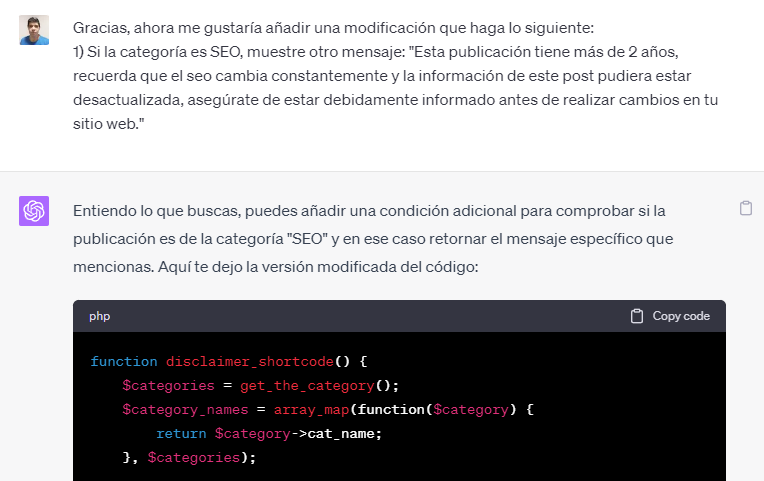 ChatGPT al rescate: Cómo mejorar un shortcode de WordPress ChatGPT al rescate: Cómo mejorar un shortcode de WordPress