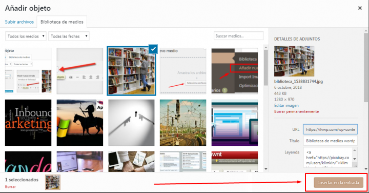 Cómo sacar provecho de la Biblioteca de Medios de wordpress